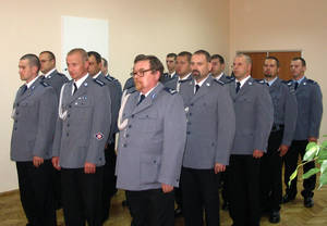 Funkcjonariusze zakopiańskiej Komendy Powiatowej Policji otrzymali wczoraj awanse Fot. Rafał Gratkowski 